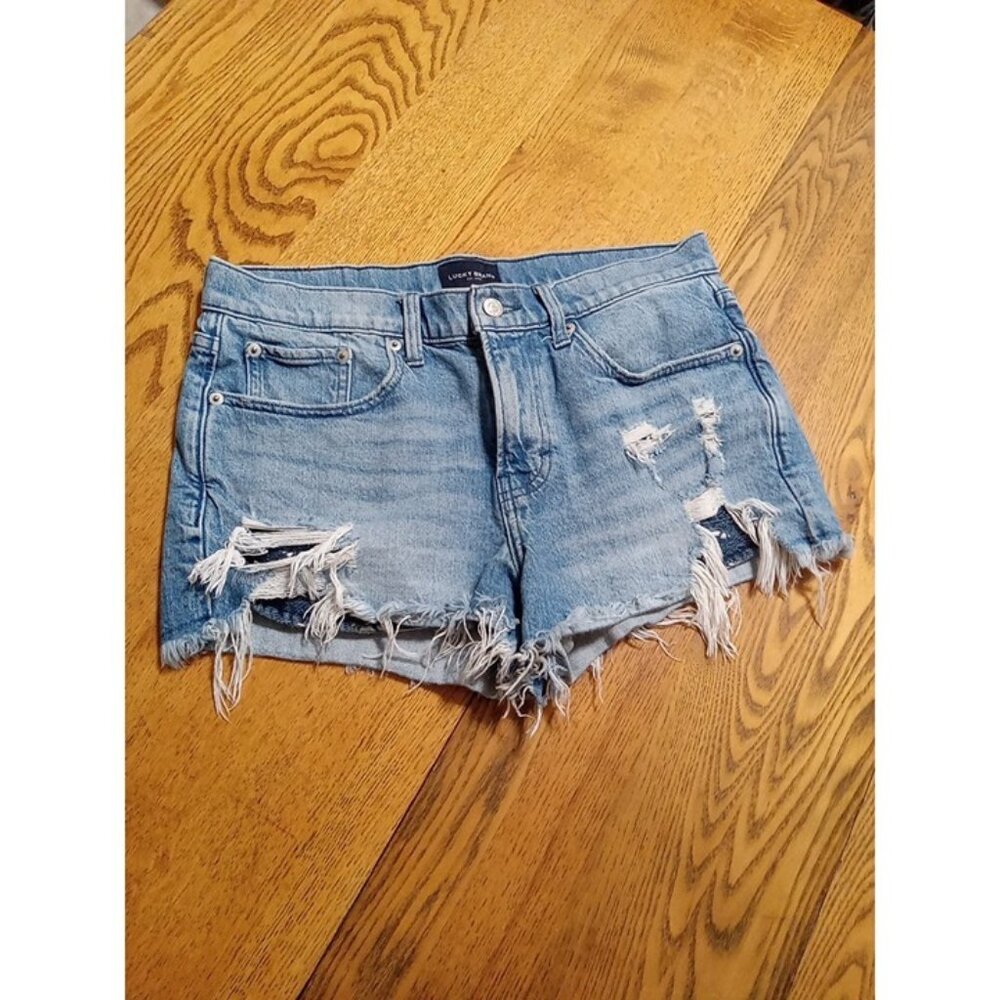 LUCKY BRAND Jeans Shorts Womens 8 / 29 Blue Summer RAW HEM ? Preowned Used